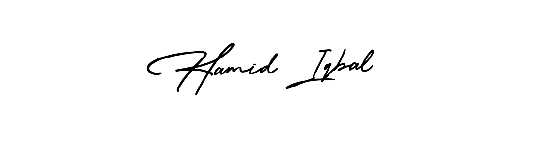 It looks lik you need a new signature style for name Hamid Iqbal. Design unique handwritten (AmerikaSignatureDemo-Regular) signature with our free signature maker in just a few clicks. Hamid Iqbal signature style 3 images and pictures png