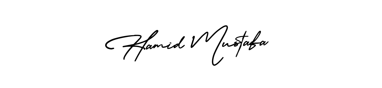 Design your own signature with our free online signature maker. With this signature software, you can create a handwritten (AmerikaSignatureDemo-Regular) signature for name Hamid Mustafa. Hamid Mustafa signature style 3 images and pictures png