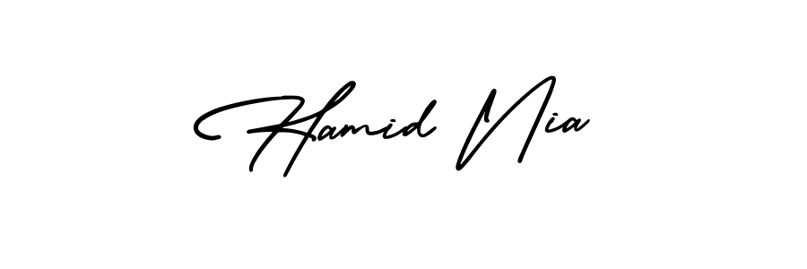 Design your own signature with our free online signature maker. With this signature software, you can create a handwritten (AmerikaSignatureDemo-Regular) signature for name Hamid Nia. Hamid Nia signature style 3 images and pictures png