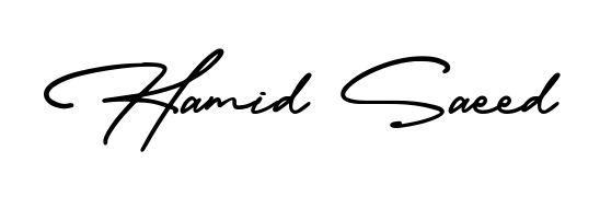It looks like you need a new signature style for name Hamid Saeed. Design unique handwritten (AmerikaSignatureDemo-Regular) signature with our free signature maker in just a few clicks. Hamid Saeed signature style 3 images and pictures png
