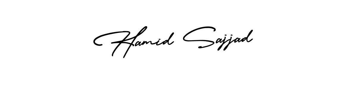 Use a signature maker to create a handwritten signature online. With this signature software, you can design (AmerikaSignatureDemo-Regular) your own signature for name Hamid Sajjad. Hamid Sajjad signature style 3 images and pictures png