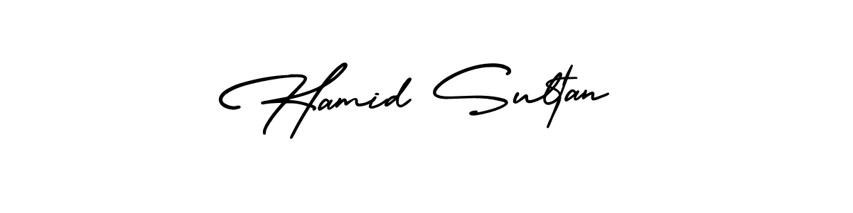 How to Draw Hamid Sultan signature style? AmerikaSignatureDemo-Regular is a latest design signature styles for name Hamid Sultan. Hamid Sultan signature style 3 images and pictures png