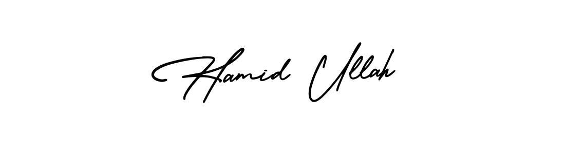 Make a beautiful signature design for name Hamid Ullah. With this signature (AmerikaSignatureDemo-Regular) style, you can create a handwritten signature for free. Hamid Ullah signature style 3 images and pictures png