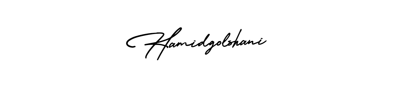 Similarly AmerikaSignatureDemo-Regular is the best handwritten signature design. Signature creator online .You can use it as an online autograph creator for name Hamidgolshani. Hamidgolshani signature style 3 images and pictures png