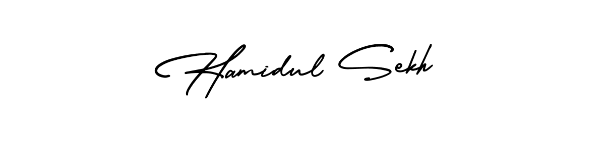 How to make Hamidul Sekh signature? AmerikaSignatureDemo-Regular is a professional autograph style. Create handwritten signature for Hamidul Sekh name. Hamidul Sekh signature style 3 images and pictures png