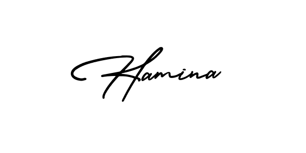 It looks lik you need a new signature style for name Hamina. Design unique handwritten (AmerikaSignatureDemo-Regular) signature with our free signature maker in just a few clicks. Hamina signature style 3 images and pictures png