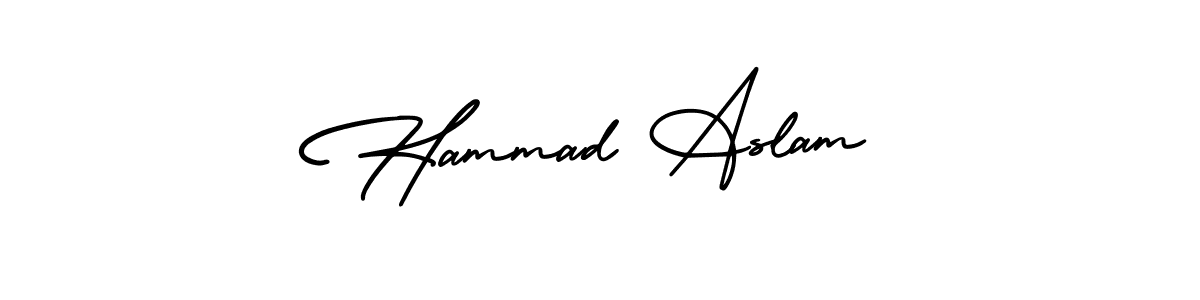 Best and Professional Signature Style for Hammad Aslam. AmerikaSignatureDemo-Regular Best Signature Style Collection. Hammad Aslam signature style 3 images and pictures png