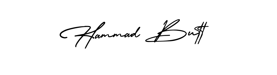 How to make Hammad Butt name signature. Use AmerikaSignatureDemo-Regular style for creating short signs online. This is the latest handwritten sign. Hammad Butt signature style 3 images and pictures png