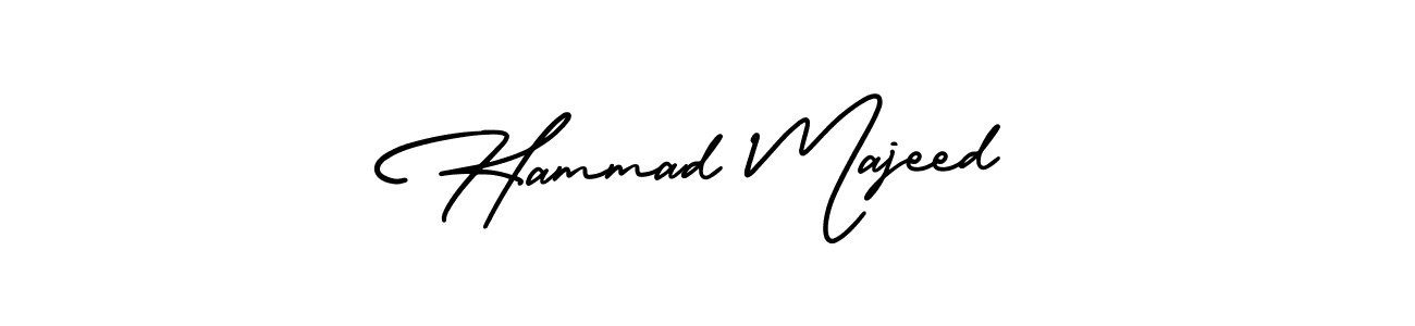 You should practise on your own different ways (AmerikaSignatureDemo-Regular) to write your name (Hammad Majeed) in signature. don't let someone else do it for you. Hammad Majeed signature style 3 images and pictures png