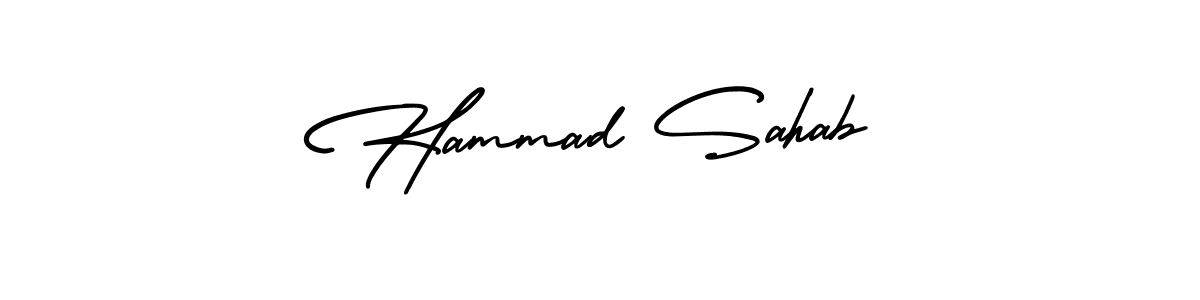 How to Draw Hammad Sahab signature style? AmerikaSignatureDemo-Regular is a latest design signature styles for name Hammad Sahab. Hammad Sahab signature style 3 images and pictures png