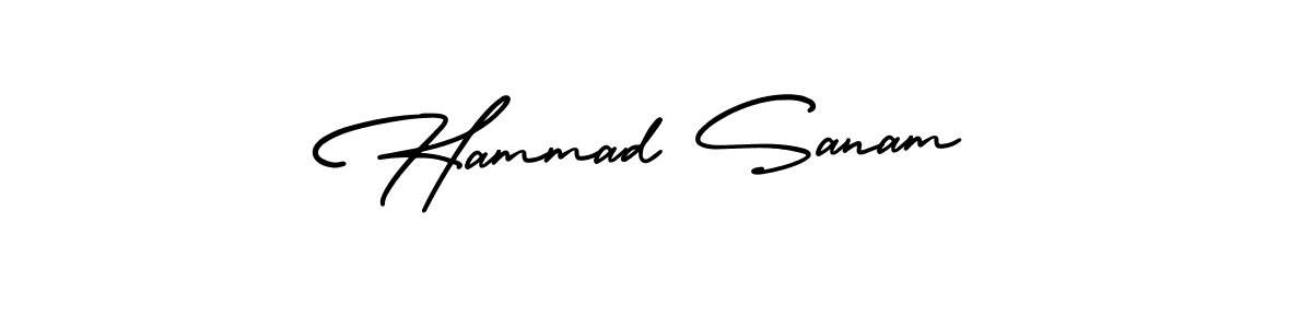 How to Draw Hammad Sanam signature style? AmerikaSignatureDemo-Regular is a latest design signature styles for name Hammad Sanam. Hammad Sanam signature style 3 images and pictures png