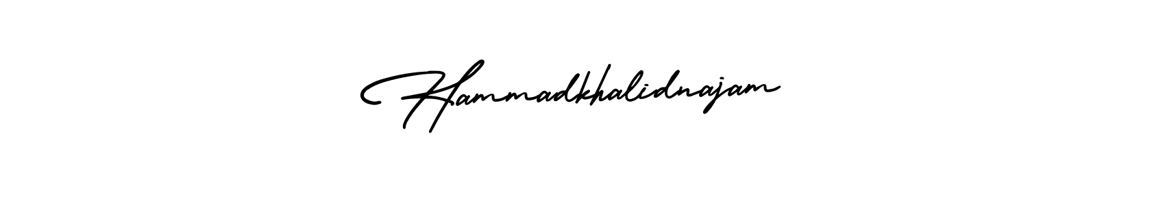 How to make Hammadkhalidnajam name signature. Use AmerikaSignatureDemo-Regular style for creating short signs online. This is the latest handwritten sign. Hammadkhalidnajam signature style 3 images and pictures png