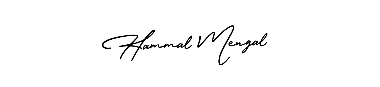 Design your own signature with our free online signature maker. With this signature software, you can create a handwritten (AmerikaSignatureDemo-Regular) signature for name Hammal Mengal. Hammal Mengal signature style 3 images and pictures png