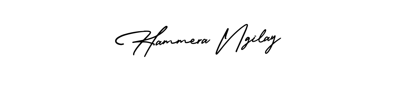 Hammera Ngilay stylish signature style. Best Handwritten Sign (AmerikaSignatureDemo-Regular) for my name. Handwritten Signature Collection Ideas for my name Hammera Ngilay. Hammera Ngilay signature style 3 images and pictures png