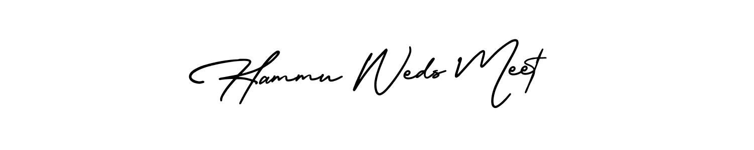 Hammu Weds Meet stylish signature style. Best Handwritten Sign (AmerikaSignatureDemo-Regular) for my name. Handwritten Signature Collection Ideas for my name Hammu Weds Meet. Hammu Weds Meet signature style 3 images and pictures png
