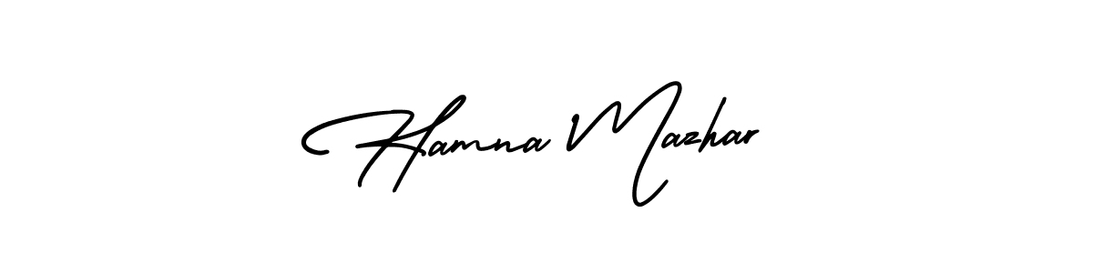 You can use this online signature creator to create a handwritten signature for the name Hamna Mazhar. This is the best online autograph maker. Hamna Mazhar signature style 3 images and pictures png