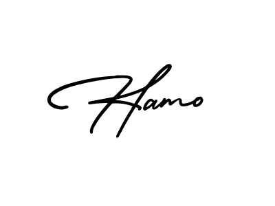 Use a signature maker to create a handwritten signature online. With this signature software, you can design (AmerikaSignatureDemo-Regular) your own signature for name Hamo. Hamo signature style 3 images and pictures png