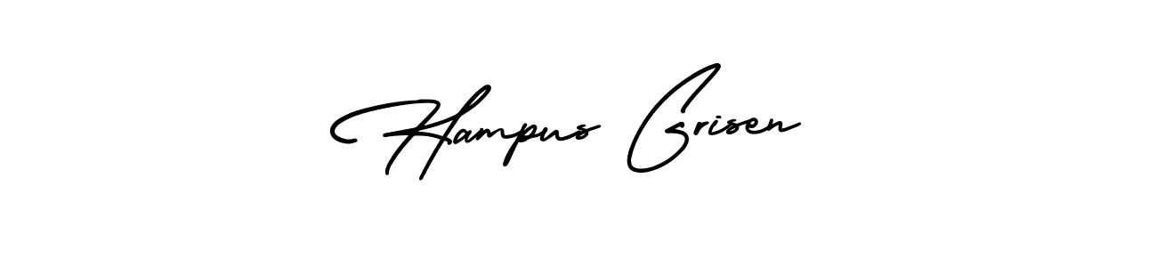 How to make Hampus Grisen name signature. Use AmerikaSignatureDemo-Regular style for creating short signs online. This is the latest handwritten sign. Hampus Grisen signature style 3 images and pictures png