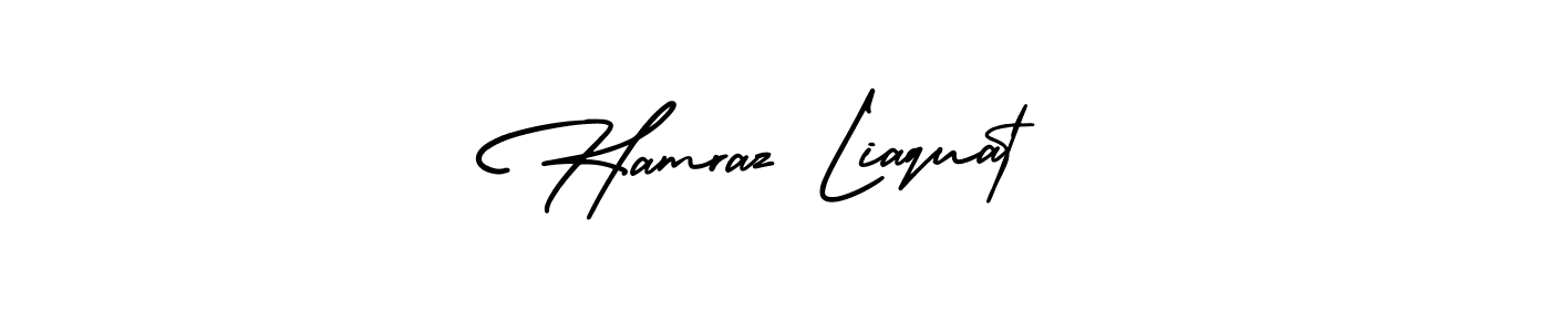 Design your own signature with our free online signature maker. With this signature software, you can create a handwritten (AmerikaSignatureDemo-Regular) signature for name Hamraz Liaquat. Hamraz Liaquat signature style 3 images and pictures png