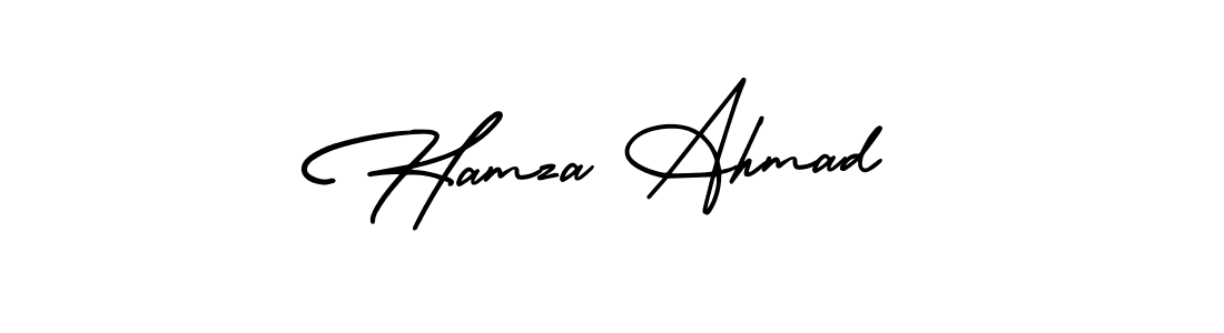 if you are searching for the best signature style for your name Hamza Ahmad. so please give up your signature search. here we have designed multiple signature styles  using AmerikaSignatureDemo-Regular. Hamza Ahmad signature style 3 images and pictures png