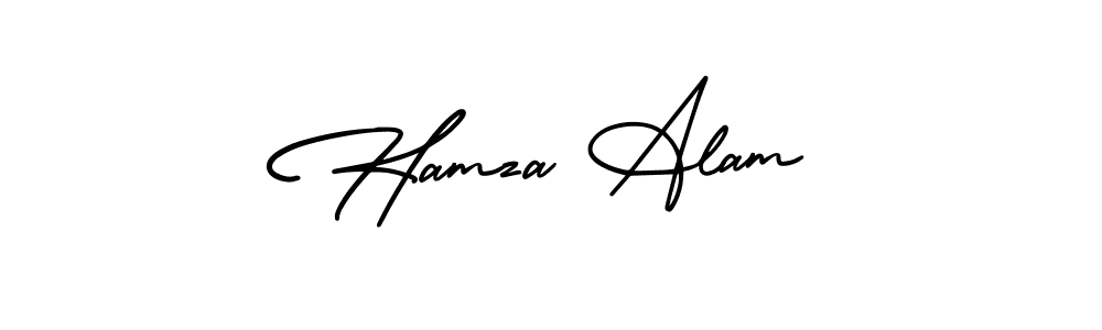 Also You can easily find your signature by using the search form. We will create Hamza Alam name handwritten signature images for you free of cost using AmerikaSignatureDemo-Regular sign style. Hamza Alam signature style 3 images and pictures png