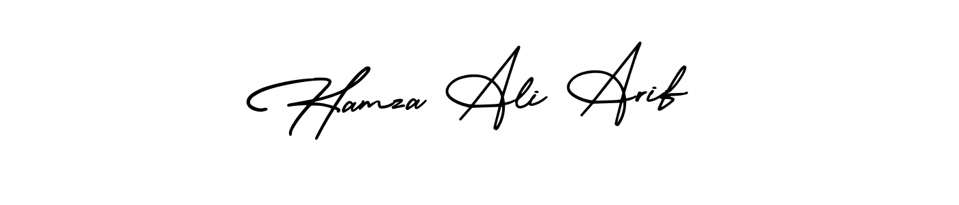 Hamza Ali Arif stylish signature style. Best Handwritten Sign (AmerikaSignatureDemo-Regular) for my name. Handwritten Signature Collection Ideas for my name Hamza Ali Arif. Hamza Ali Arif signature style 3 images and pictures png