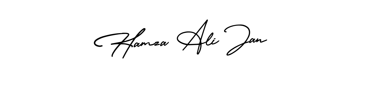 Use a signature maker to create a handwritten signature online. With this signature software, you can design (AmerikaSignatureDemo-Regular) your own signature for name Hamza Ali Jan. Hamza Ali Jan signature style 3 images and pictures png