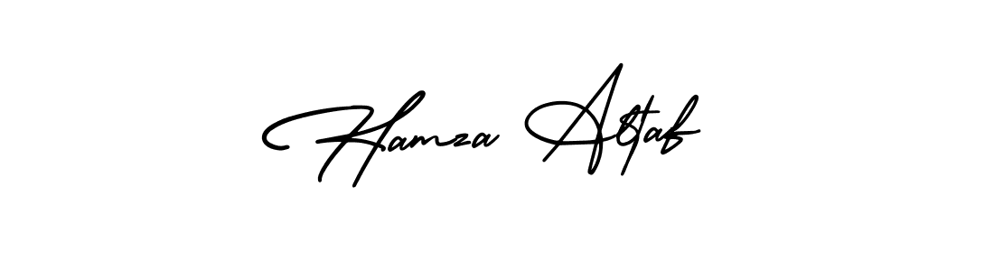 How to make Hamza Altaf name signature. Use AmerikaSignatureDemo-Regular style for creating short signs online. This is the latest handwritten sign. Hamza Altaf signature style 3 images and pictures png