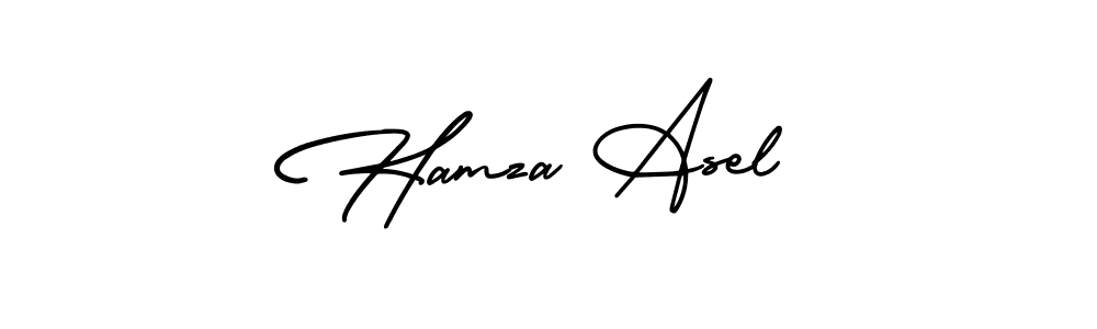 Create a beautiful signature design for name Hamza Asel. With this signature (AmerikaSignatureDemo-Regular) fonts, you can make a handwritten signature for free. Hamza Asel signature style 3 images and pictures png
