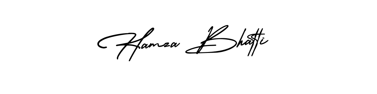 Make a beautiful signature design for name Hamza Bhatti. With this signature (AmerikaSignatureDemo-Regular) style, you can create a handwritten signature for free. Hamza Bhatti signature style 3 images and pictures png