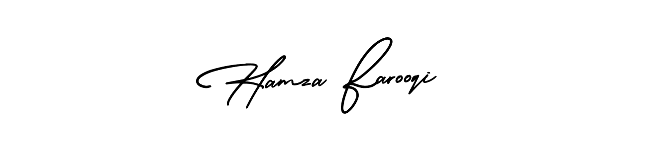 Make a beautiful signature design for name Hamza Farooqi. With this signature (AmerikaSignatureDemo-Regular) style, you can create a handwritten signature for free. Hamza Farooqi signature style 3 images and pictures png
