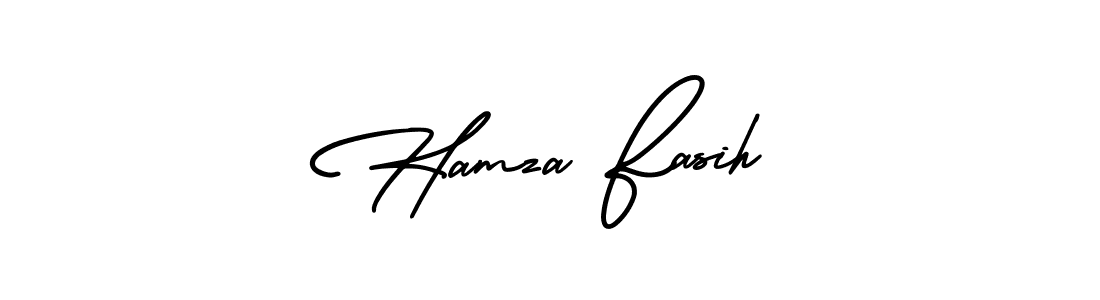 How to make Hamza Fasih name signature. Use AmerikaSignatureDemo-Regular style for creating short signs online. This is the latest handwritten sign. Hamza Fasih signature style 3 images and pictures png