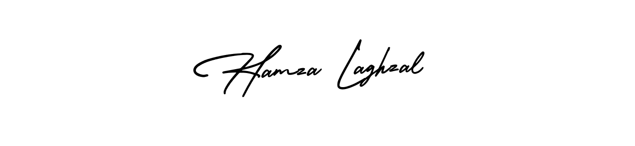 Hamza Laghzal stylish signature style. Best Handwritten Sign (AmerikaSignatureDemo-Regular) for my name. Handwritten Signature Collection Ideas for my name Hamza Laghzal. Hamza Laghzal signature style 3 images and pictures png