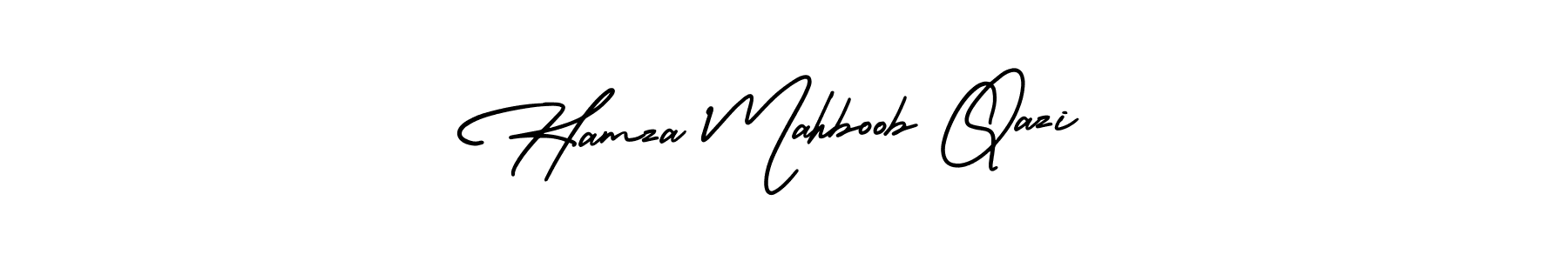 It looks lik you need a new signature style for name Hamza Mahboob Qazi. Design unique handwritten (AmerikaSignatureDemo-Regular) signature with our free signature maker in just a few clicks. Hamza Mahboob Qazi signature style 3 images and pictures png
