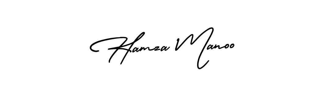 Make a beautiful signature design for name Hamza Manoo. With this signature (AmerikaSignatureDemo-Regular) style, you can create a handwritten signature for free. Hamza Manoo signature style 3 images and pictures png