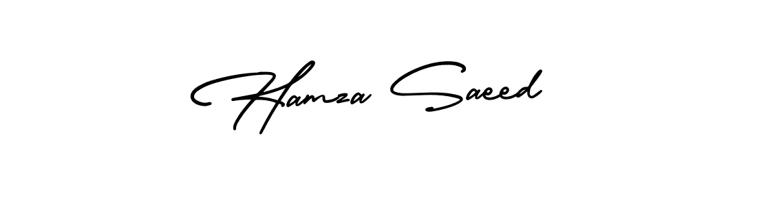 if you are searching for the best signature style for your name Hamza Saeed. so please give up your signature search. here we have designed multiple signature styles  using AmerikaSignatureDemo-Regular. Hamza Saeed signature style 3 images and pictures png