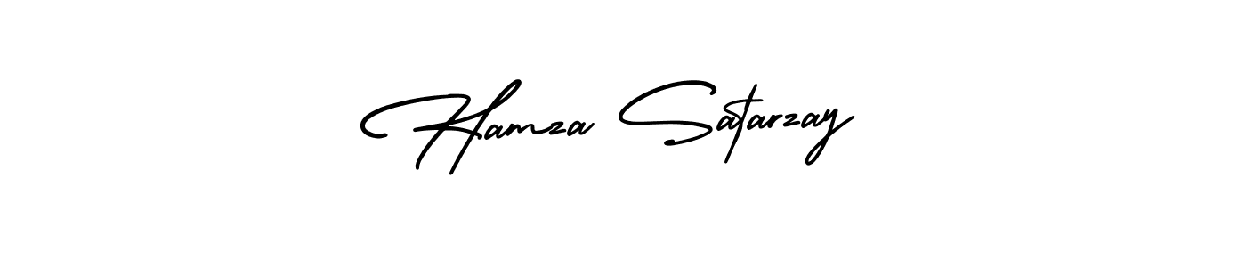 It looks lik you need a new signature style for name Hamza Satarzay. Design unique handwritten (AmerikaSignatureDemo-Regular) signature with our free signature maker in just a few clicks. Hamza Satarzay signature style 3 images and pictures png