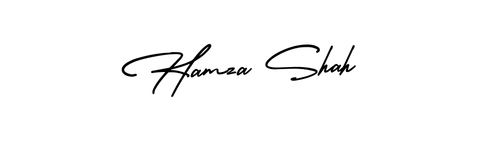 How to make Hamza Shah name signature. Use AmerikaSignatureDemo-Regular style for creating short signs online. This is the latest handwritten sign. Hamza Shah signature style 3 images and pictures png