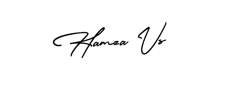 Use a signature maker to create a handwritten signature online. With this signature software, you can design (AmerikaSignatureDemo-Regular) your own signature for name Hamza Vs. Hamza Vs signature style 3 images and pictures png