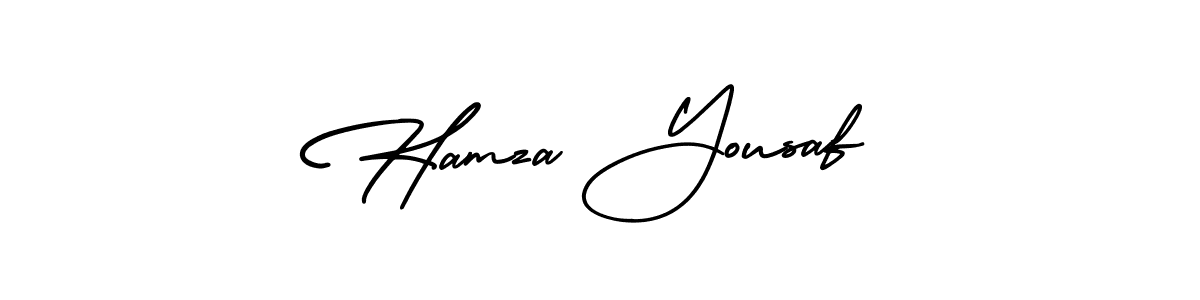 How to make Hamza Yousaf name signature. Use AmerikaSignatureDemo-Regular style for creating short signs online. This is the latest handwritten sign. Hamza Yousaf signature style 3 images and pictures png