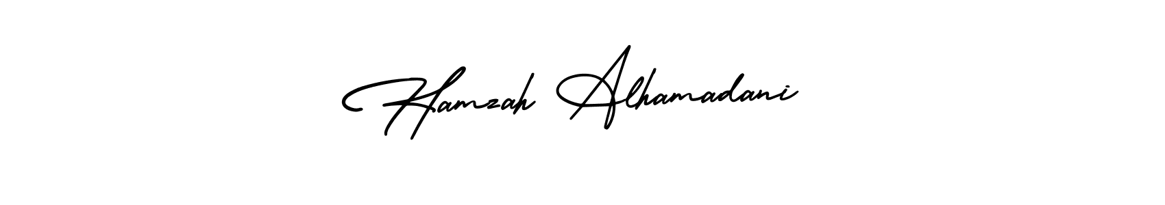 Use a signature maker to create a handwritten signature online. With this signature software, you can design (AmerikaSignatureDemo-Regular) your own signature for name Hamzah Alhamadani. Hamzah Alhamadani signature style 3 images and pictures png