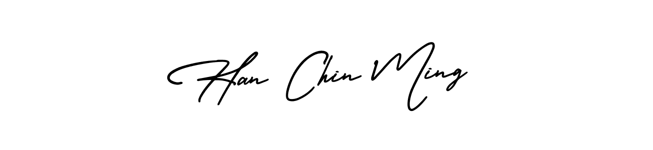 This is the best signature style for the Han Chin Ming name. Also you like these signature font (AmerikaSignatureDemo-Regular). Mix name signature. Han Chin Ming signature style 3 images and pictures png