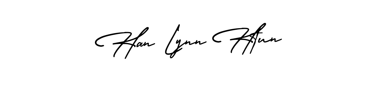 Design your own signature with our free online signature maker. With this signature software, you can create a handwritten (AmerikaSignatureDemo-Regular) signature for name Han Lynn Htun. Han Lynn Htun signature style 3 images and pictures png