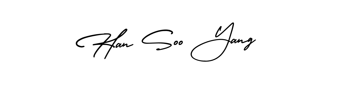 Create a beautiful signature design for name Han Soo Yang. With this signature (AmerikaSignatureDemo-Regular) fonts, you can make a handwritten signature for free. Han Soo Yang signature style 3 images and pictures png