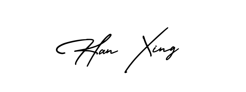 Create a beautiful signature design for name Han Xing. With this signature (AmerikaSignatureDemo-Regular) fonts, you can make a handwritten signature for free. Han Xing signature style 3 images and pictures png