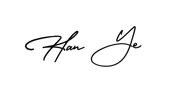 Design your own signature with our free online signature maker. With this signature software, you can create a handwritten (AmerikaSignatureDemo-Regular) signature for name Han Ye. Han Ye signature style 3 images and pictures png