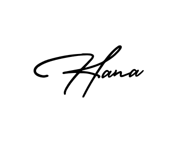 Hana stylish signature style. Best Handwritten Sign (AmerikaSignatureDemo-Regular) for my name. Handwritten Signature Collection Ideas for my name Hana. Hana signature style 3 images and pictures png