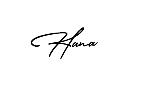 Best and Professional Signature Style for Hana . AmerikaSignatureDemo-Regular Best Signature Style Collection. Hana  signature style 3 images and pictures png