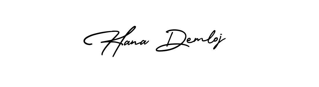 Use a signature maker to create a handwritten signature online. With this signature software, you can design (AmerikaSignatureDemo-Regular) your own signature for name Hana Demloj. Hana Demloj signature style 3 images and pictures png