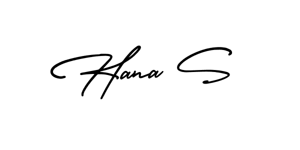 Use a signature maker to create a handwritten signature online. With this signature software, you can design (AmerikaSignatureDemo-Regular) your own signature for name Hana S. Hana S signature style 3 images and pictures png